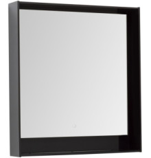 Зеркало Aquanet Милан 80 LED черный глянец