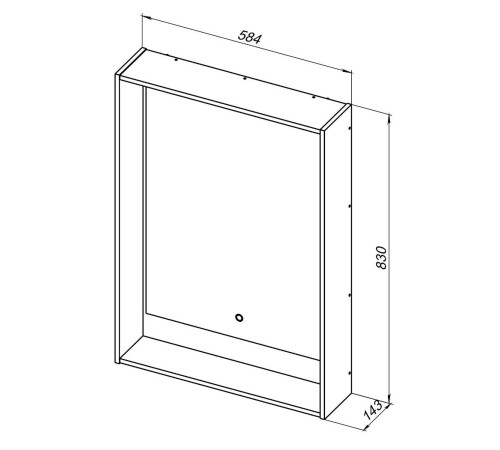 Зеркало Aquanet Милан 60 дуб светлый