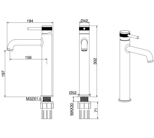 Смеситель для раковины Allen Brau Priority 5.31002-00 хром