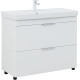 Тумба под раковину Aquanet Ирис New 100 напольная, белый глянец