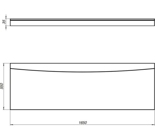 Фронтальный экран Aquanet Bright 165