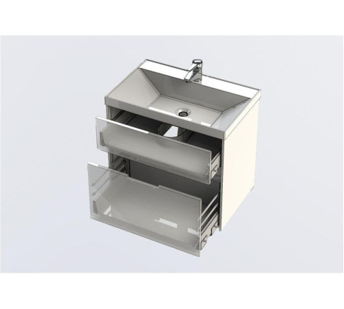 Тумба под раковину Aquanet Латина 70 белый (2 ящика)