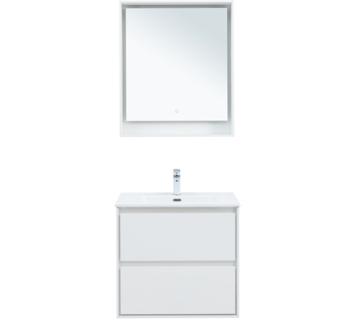 Тумба под раковину Aquanet Милан 70 белый глянец