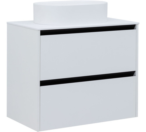 Тумба под раковину Allen Brau Activity 80 1.34004.WM белый матовый/черный браш