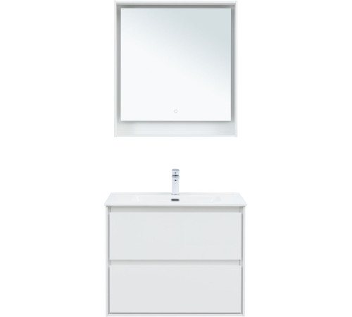 Тумба под раковину Aquanet Милан 80 белый глянец