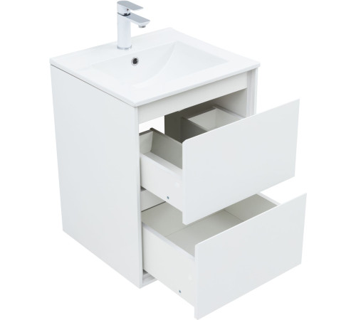 Тумба под раковину Aquanet Милан 50 белый глянец