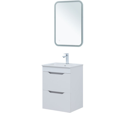 Тумба под раковину Aquanet Практика 50 белый глянец