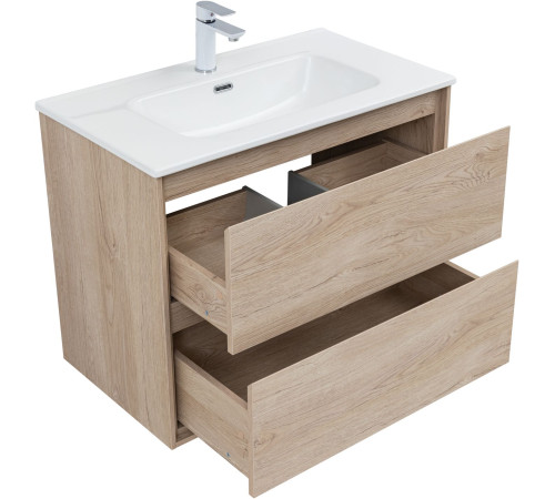Тумба под раковину Aquanet Милан 80 дуб светлый