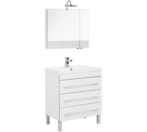 Мебель для ванной Aquanet Верона 75 белый (напольный 3 ящика)