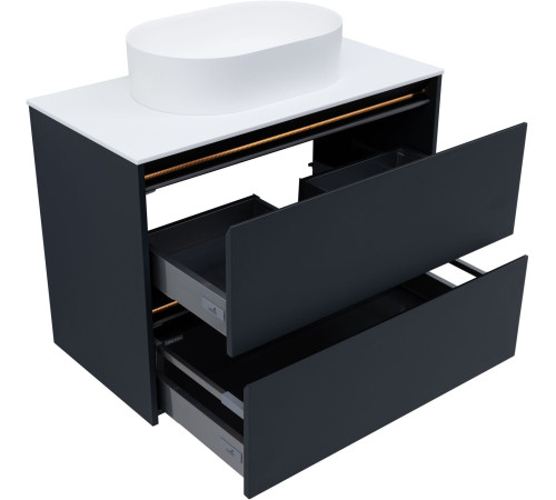 Тумба под раковину Allen Brau Activity 90 1.34005.AM антрацит матовый/черный браш