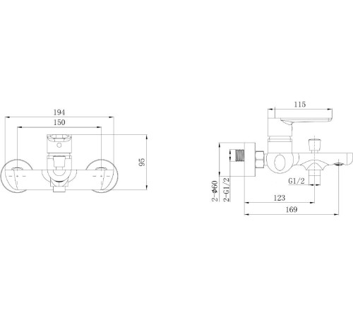 Смеситель для ванны Allen Brau Eclipse 2.0 5.E1A03-00 хром