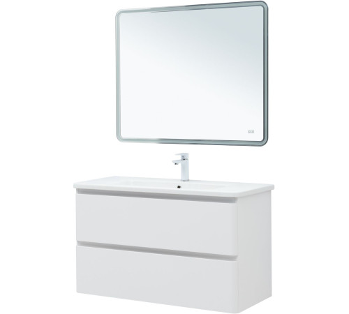 Тумба под раковину Aquanet Эмбер 105 белый матовый