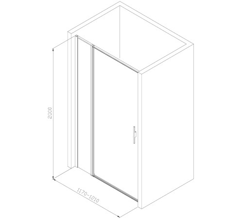 Душевая дверь Allen Brau Priority 120 3.31031.00 хром