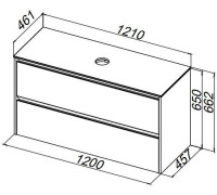 Столешница Allen Brau Activity 120 1.35025.ON акриловый камень оникс