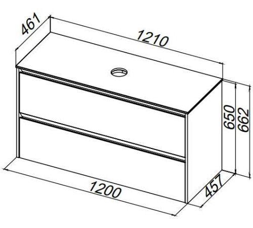 Столешница Allen Brau Activity 120 1.35025.ON акриловый камень оникс
