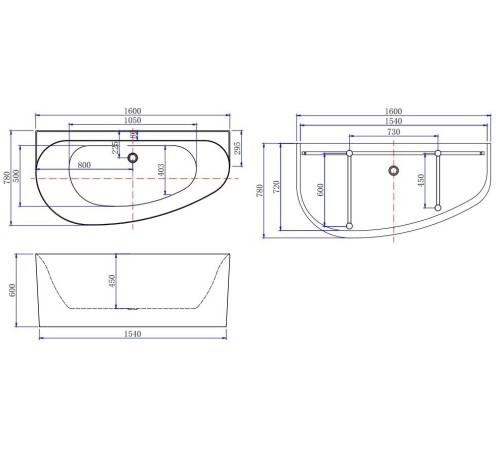 Акриловая ванна Allen Brau Priority 5 А 160x78 2.31005.21A/AM