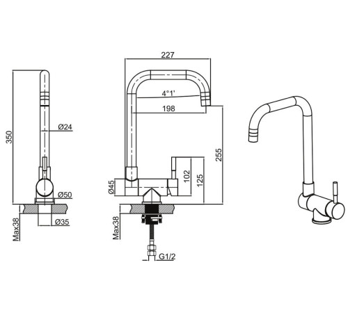 Смеситель для кухни Allen Brau Fenster 5.60003-00 хром
