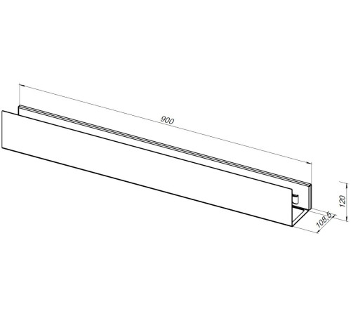 Полка Aquanet Магнум Н 90x12 белая матовая, с крючками
