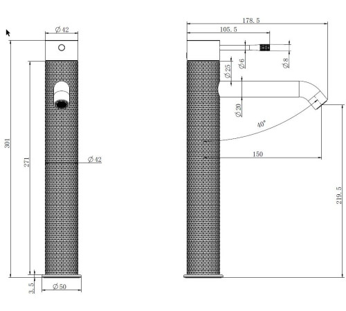 Смеситель для раковины Allen Brau Priority 4.0 5.31С02-BN никель браш