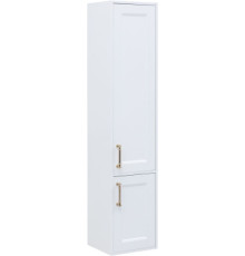 Шкаф-пенал Aquanet Бостон new R 35 белый сатин (ручки золото)