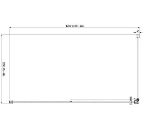Душевой уголок Aquanet Delta NPE1131 140x80, прозрачное стекло