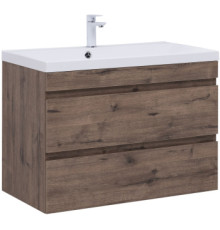 Тумба под раковину Aquanet Нота New 90 дуб веллингтон табак