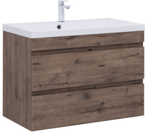 Тумба под раковину Aquanet Нота New 90 дуб веллингтон табак