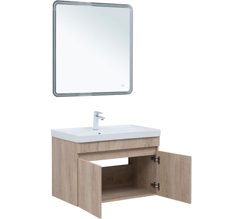 Тумба под раковину Aquanet Оптима 80 дуб светлый