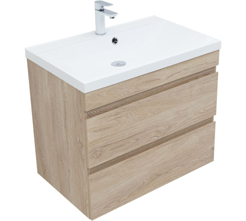 Тумба под раковину Aquanet Нота New 75 дуб светлый