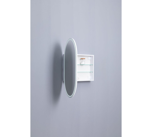 Зеркальный шкаф Aquanet Монте 60 белый, с LED подсветкой