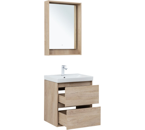 Тумба под раковину Aquanet Милан 60 дуб светлый