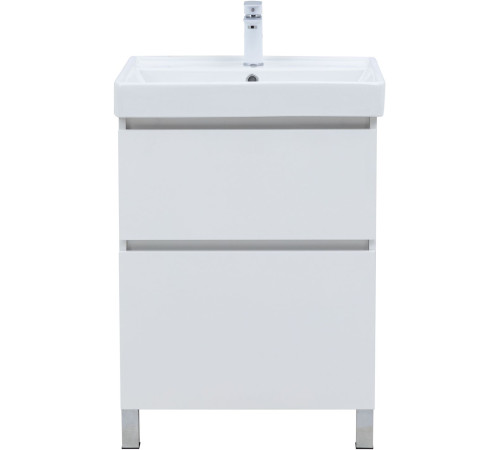 Тумба под раковину Aquanet Вега 60 напольная, белый глянец
