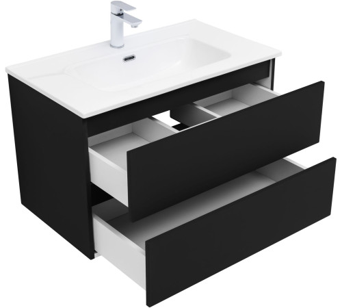 Тумба под раковину Aquanet Вега 2.0 80 черный