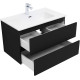Тумба под раковину Aquanet Вега 2.0 80 черный