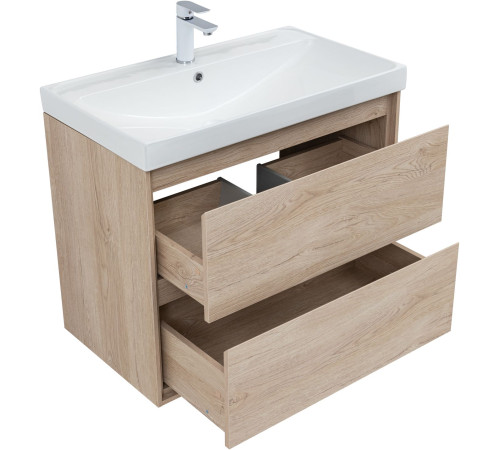 Тумба под раковину Aquanet Милан 80 дуб светлый