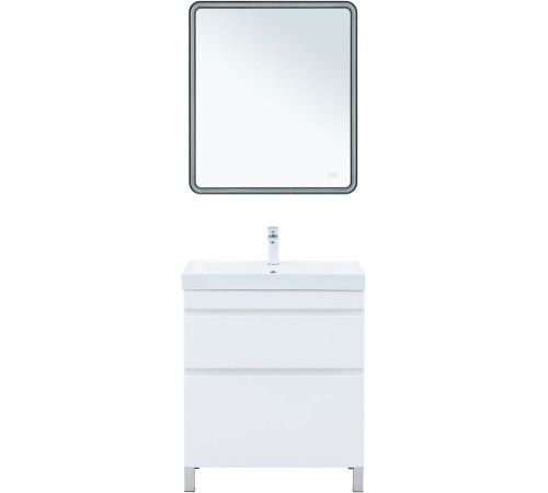 Тумба под раковину Aquanet Слим 70 напольная, белый сатин