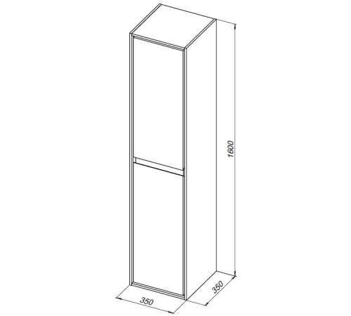 Шкаф-пенал Aquanet Милан 35 дуб рустикальный