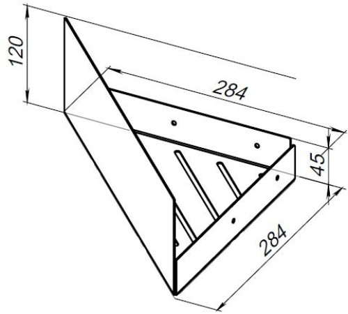 Полка Aquanet Магнум Н 28x28 белая матовая, угловая