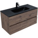 Тумба под раковину Aquanet Алвита New 100 2 ящика, дуб веллингтон табак