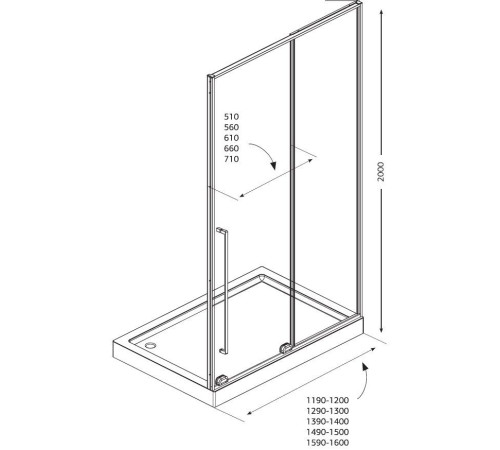 Душевая дверь Allen Brau Fantasy 150 3.11009.00 хром