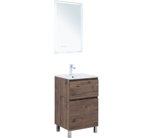 Тумба под раковину Aquanet Алвита New 50 напольная, дуб веллингтон табак