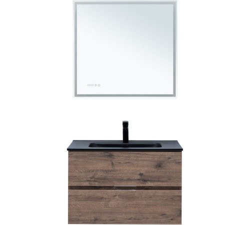 Тумба под раковину Aquanet Алвита New 80 2 ящика, дуб веллингтон табак