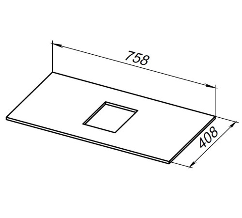 Столешница Allen Brau Priority 80 1.31010.GR-S графит структ