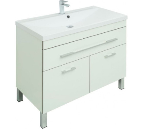 Тумба с раковиной Aquanet Верона 90 белый (напольная 1 ящик 2 дверцы)