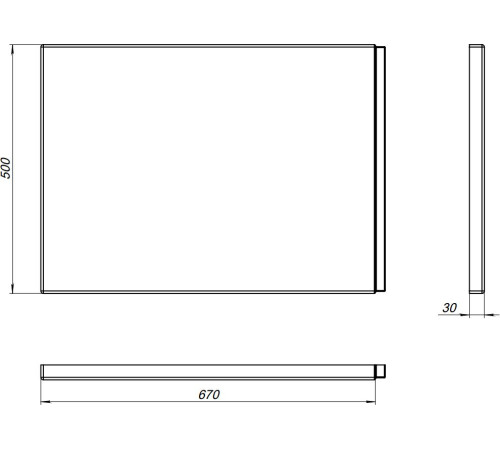 Боковой экран Aquanet Dali 70