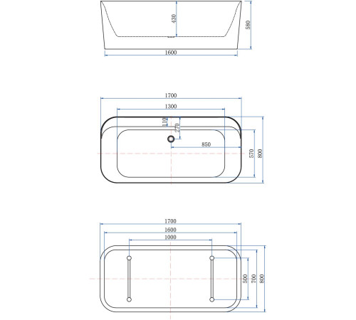 Акриловая ванна Allen Brau Infinity 1 170x80 2.21001.21/CGM