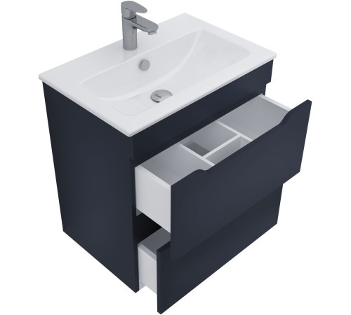 Тумба под раковину Aquanet Практика 60 маренго (2 ящика)