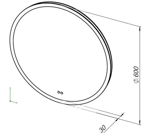 Зеркало Aquanet Арт 60 RGB LED