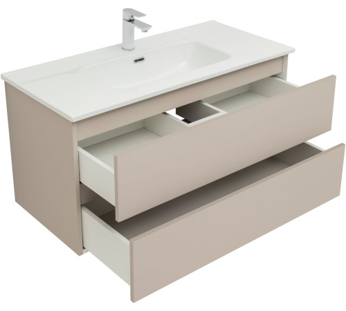 Тумба под раковину Aquanet Вега 2.0 100 бежевый