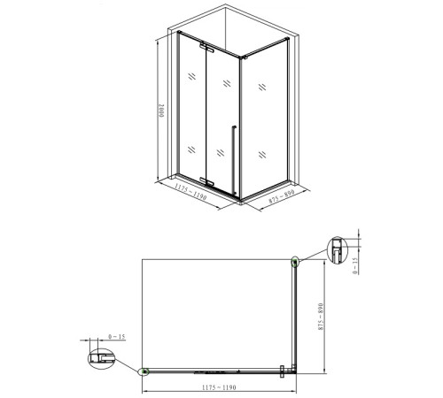 Душевой уголок Allen Brau Fantasy 120x90 3.11003-00 хром